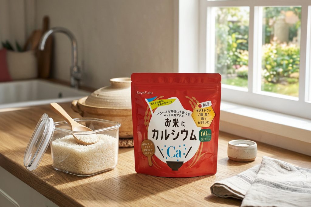 お米にカルシウム