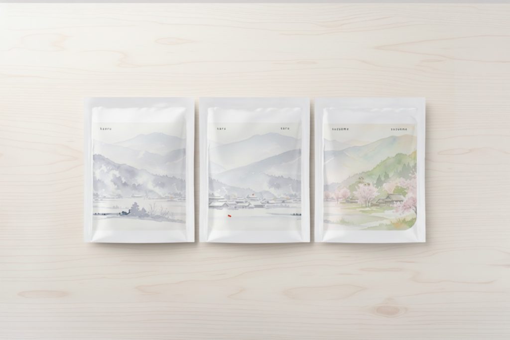 温泉の素　パノラマ風景デザイン